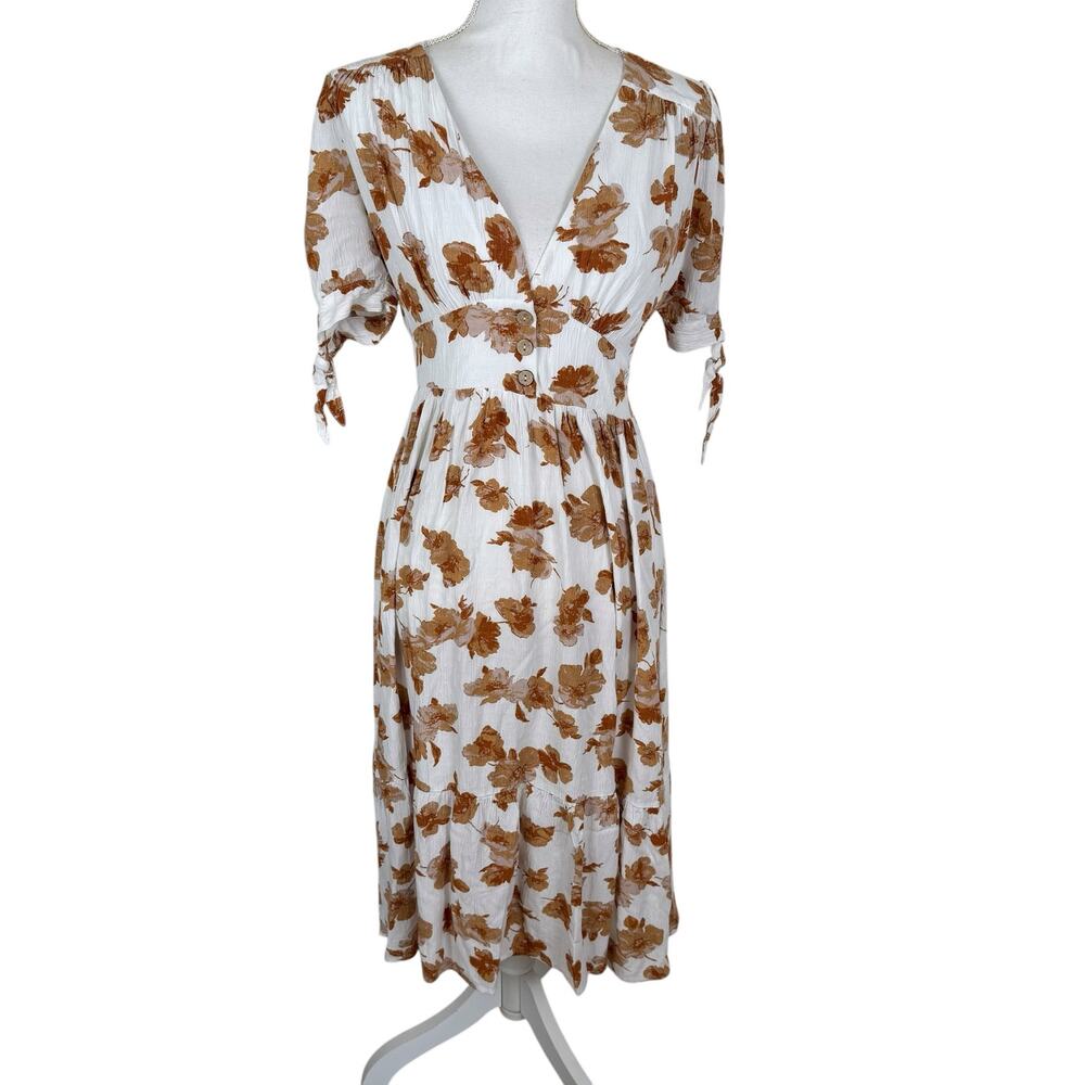 Altar'd State Floral Stacie Dress Size Medium Midi Boho‎ Western Ranch Romantic